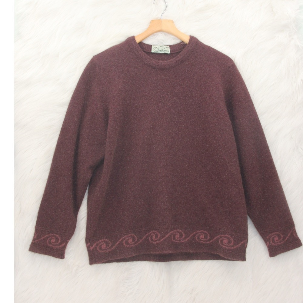 Vintage RARE Paihamu Cashmere Red Wool Possum Fur Cashmere Sweater-Lg GORPCORE